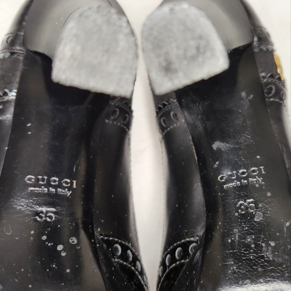 Black Gucci Brogue pumps - Picture 12 of 13